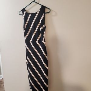 White House Black Market Dress, Sleeveless, Past Knee Length, Sz 2